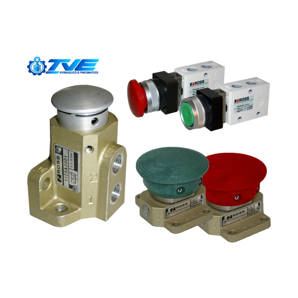 Palm & Push Button Valves – Series 256 ROSS Controls - pneumatic valve